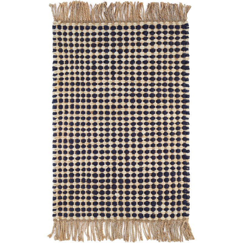 Dash and Albert Rugs Kuba Polka Dots Handmade Flatweave Jute/Sisal